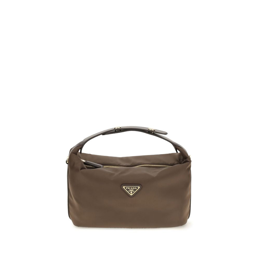 Brown Recycled Polyamide Shoulder Bag