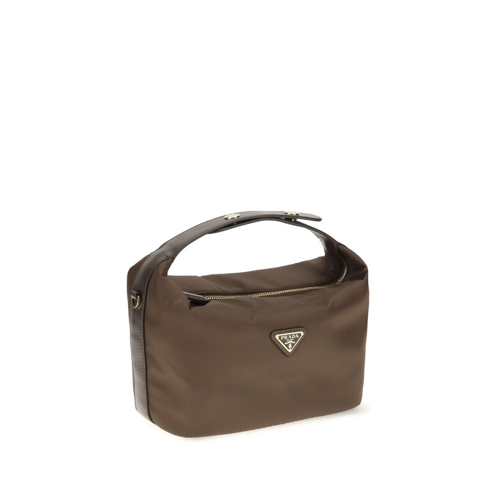 Brown Recycled Polyamide Shoulder Bag