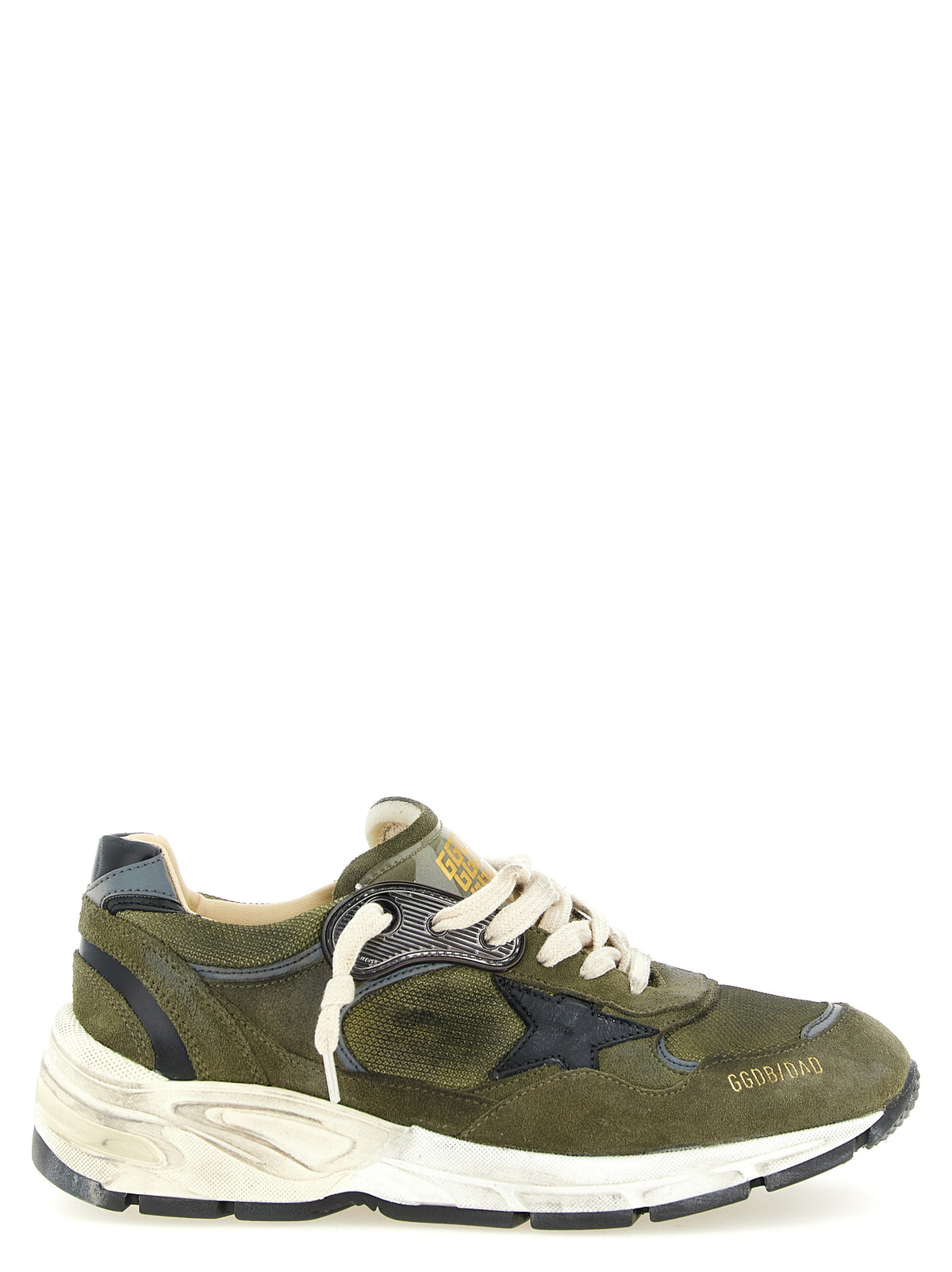 Bicolor Leather Athletic Sneakers