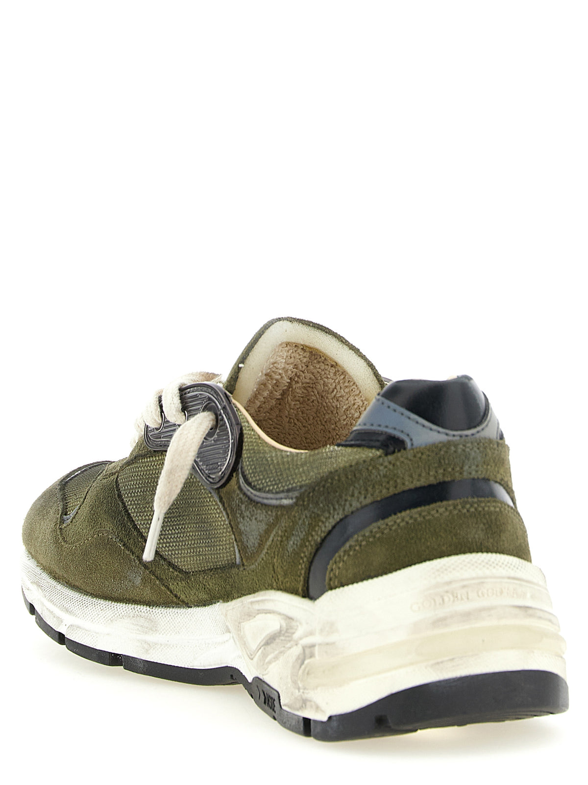 Bicolor Leather Athletic Sneakers
