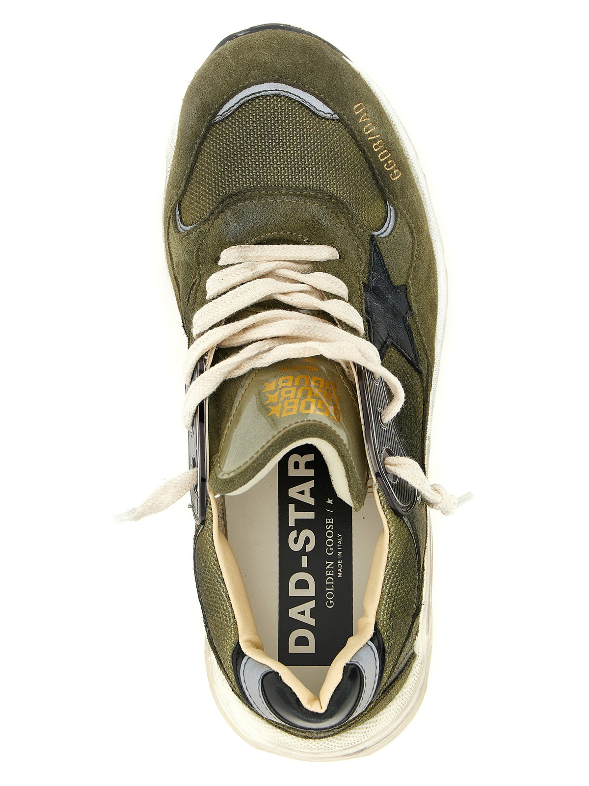 Bicolor Leather Athletic Sneakers