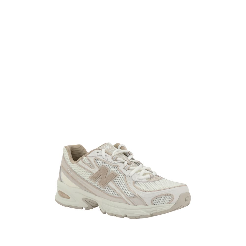 White Nylon Athletic Sneakers