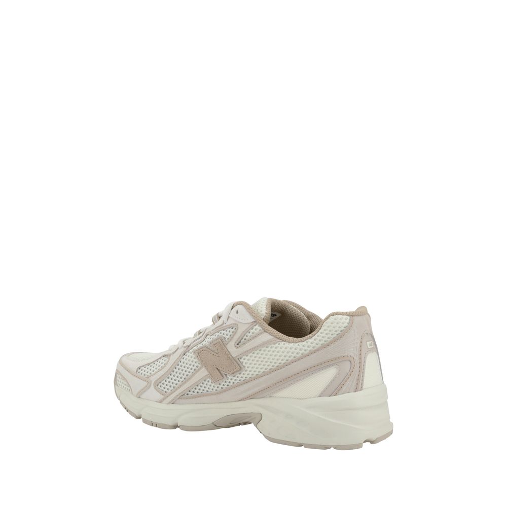 White Nylon Athletic Sneakers