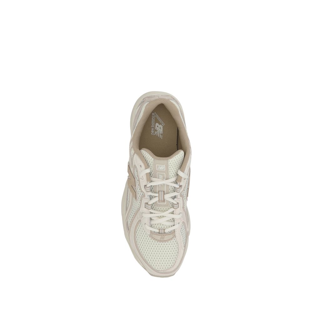 White Nylon Athletic Sneakers