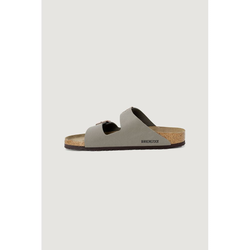 Gray Synthetic Strap-On Sandals