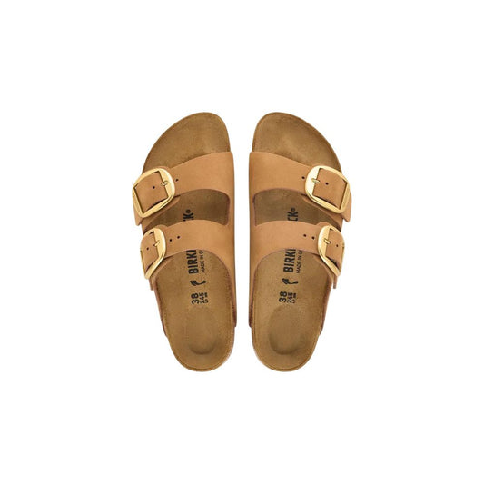 Brown Leather Flat Sandals