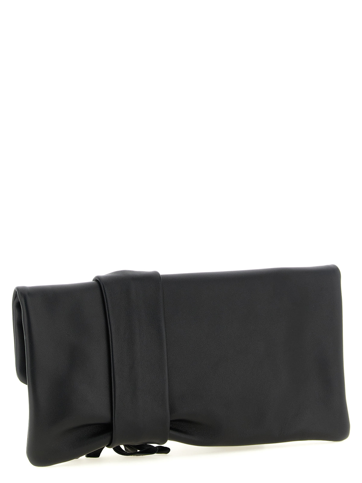 Black Lamb Leather Clutch Bag