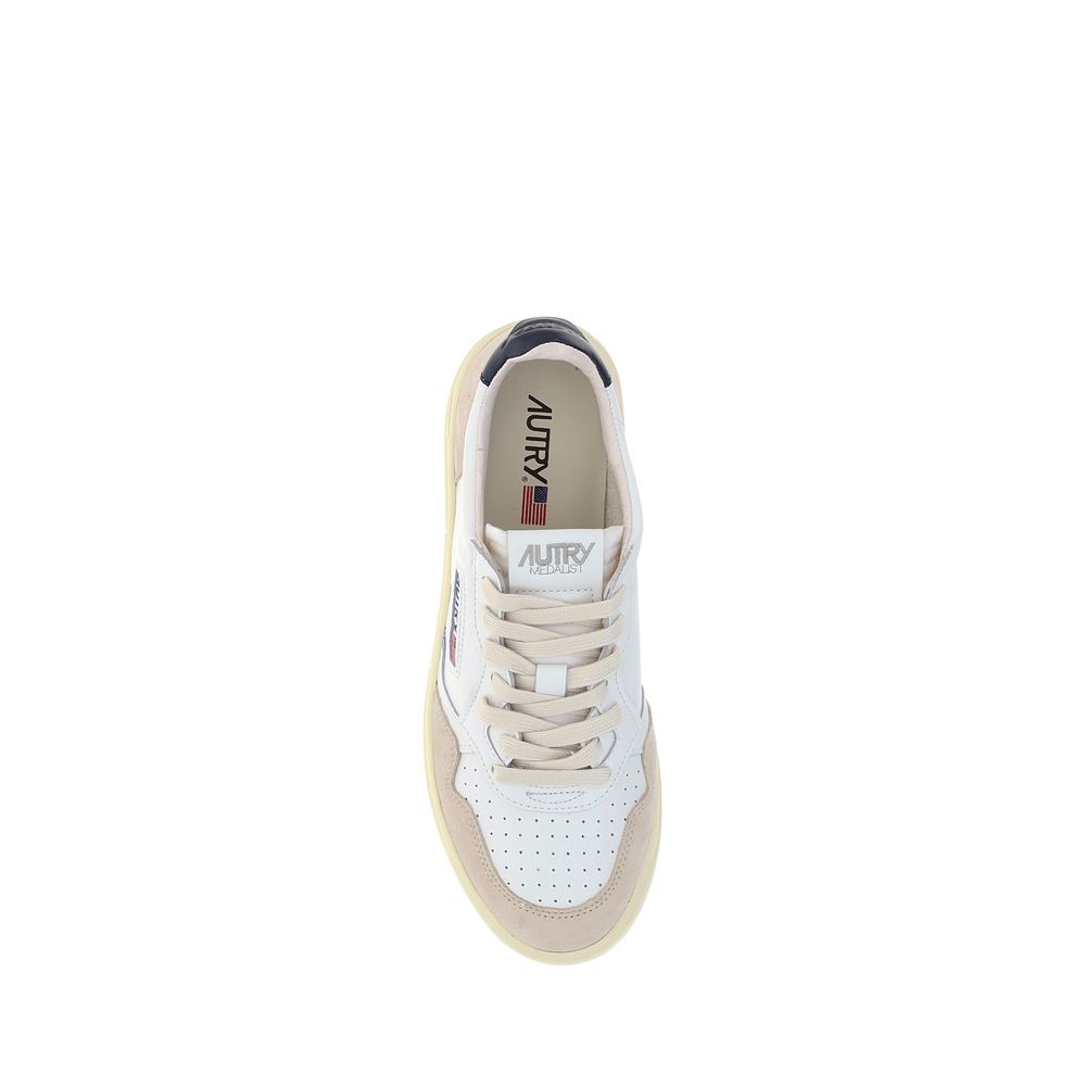 White Calf Leather Bos Taurus Athletic Sneakers
