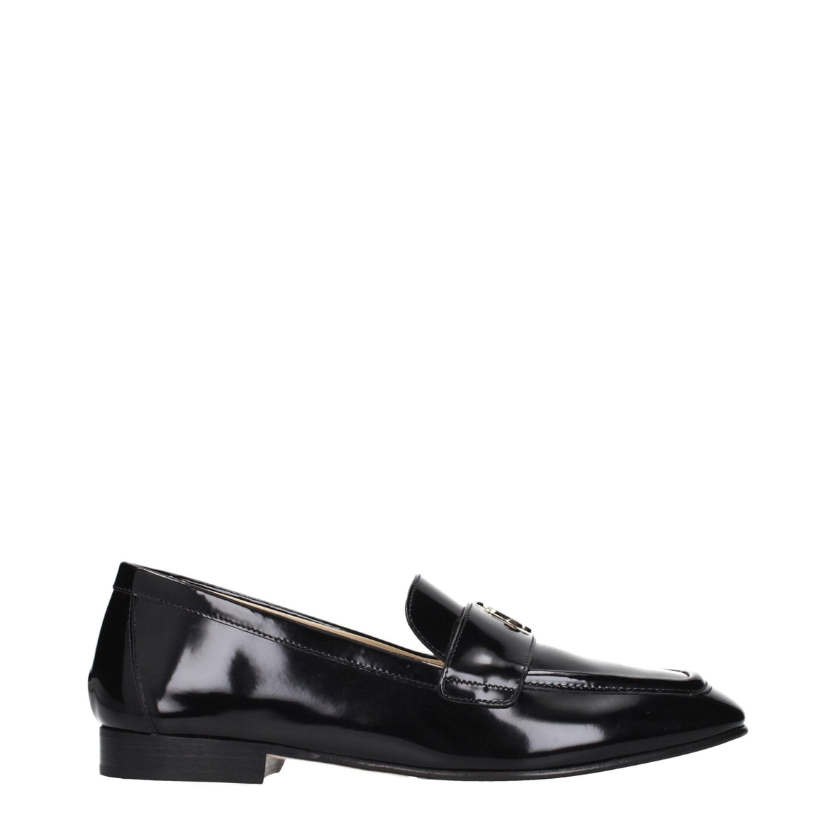 Black Leather Slip-On Loafers