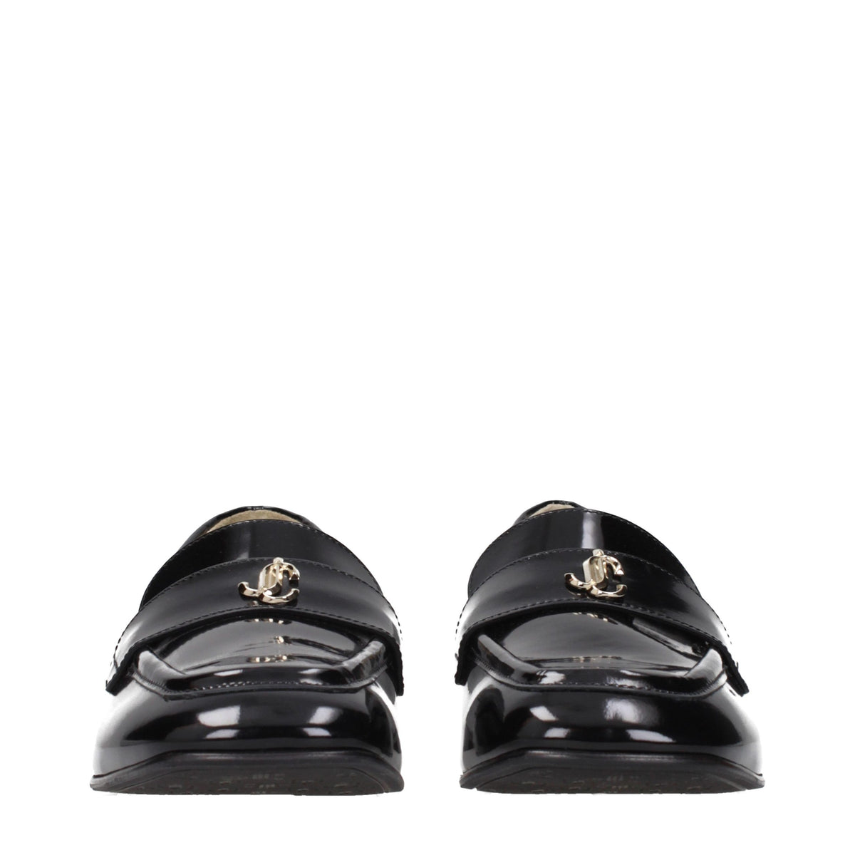 Black Leather Slip-On Loafers