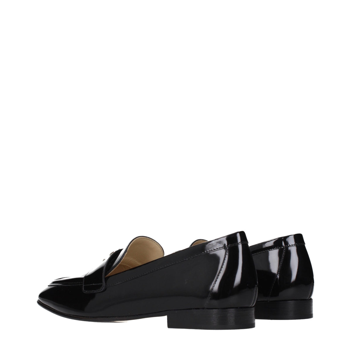 Black Leather Slip-On Loafers