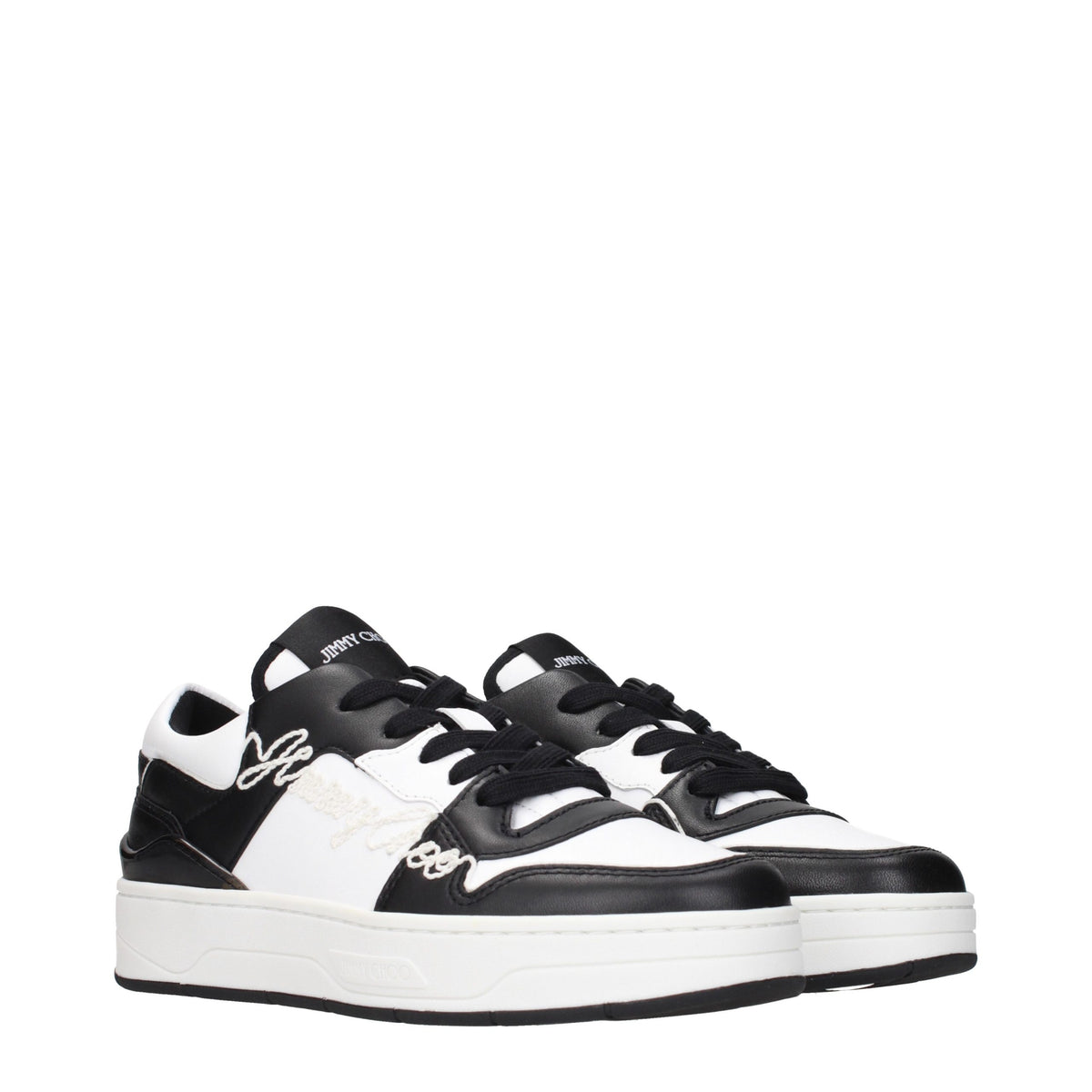 Black Leather Low Top Sneakers