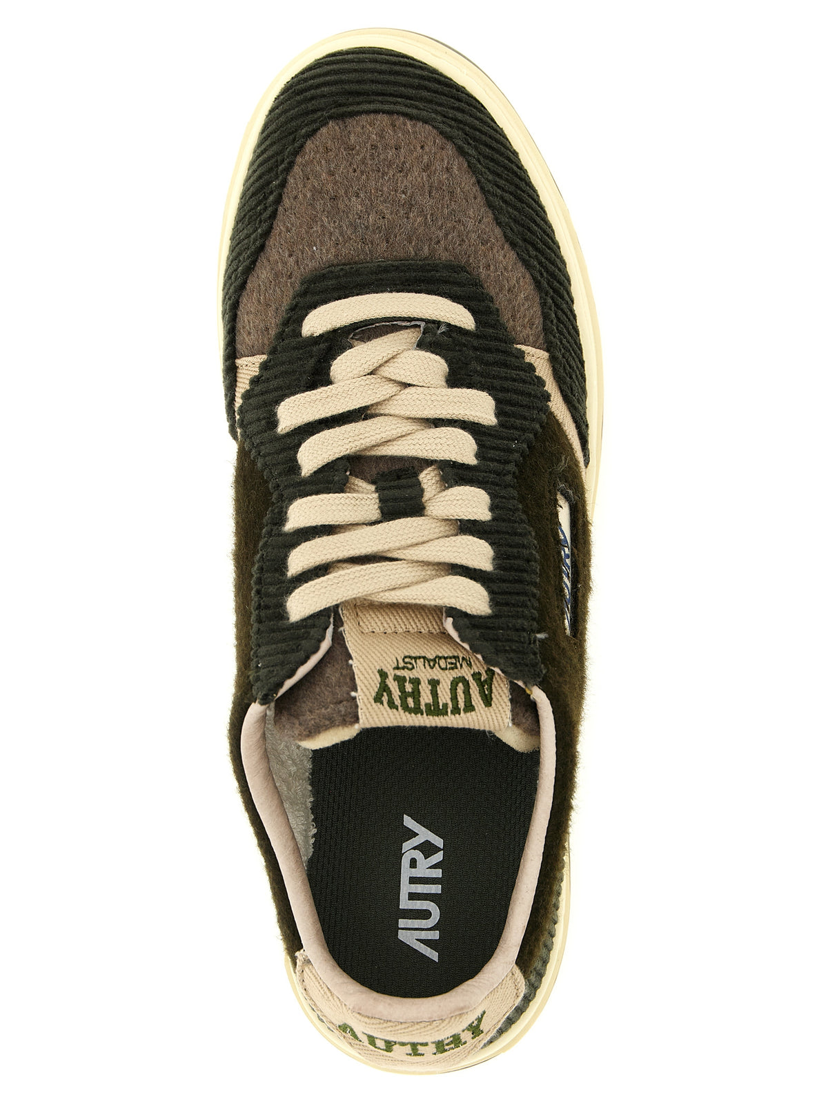 Brown Textile Low Top Sneakers