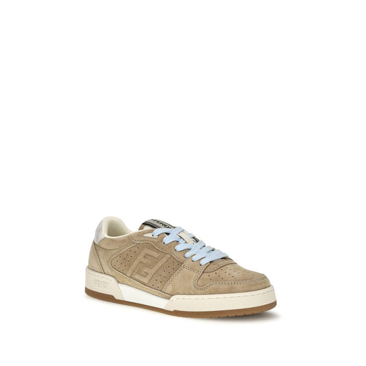Beige Calf Leather Bos Taurus Low Top Sneakers