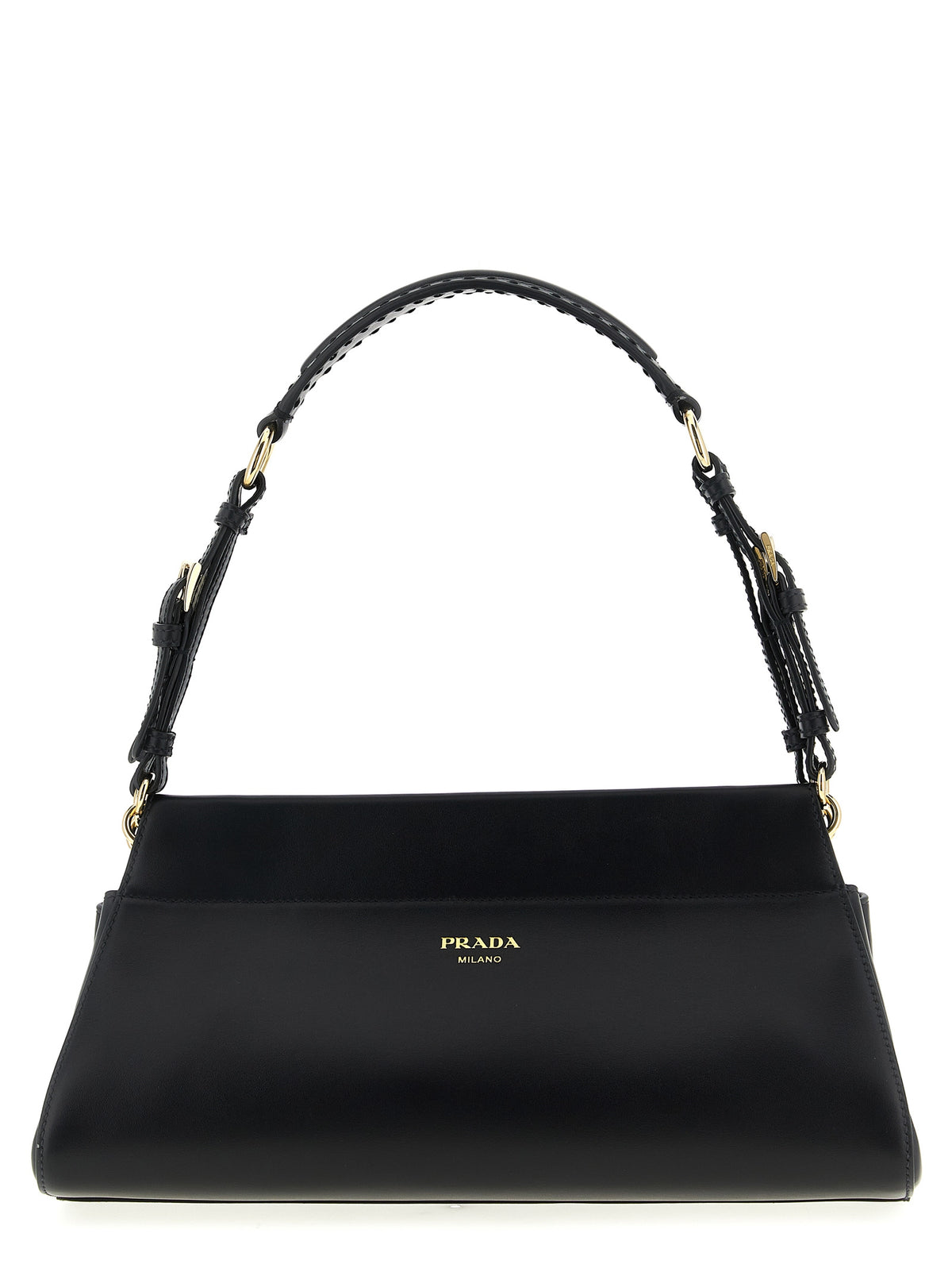 Black Calfskin Shoulder Bag