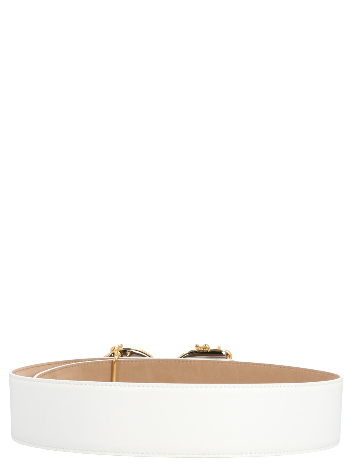 White Calfskin Regular Belt