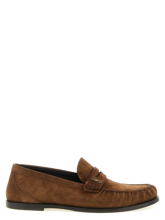 Ruskeat vasikannahkaiset slip-on-loaferit