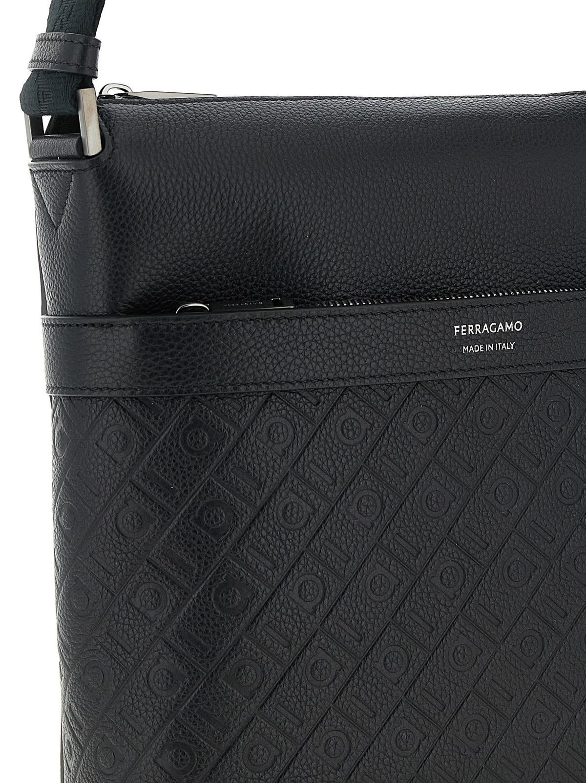 Black Calfskin Crossbody Bag