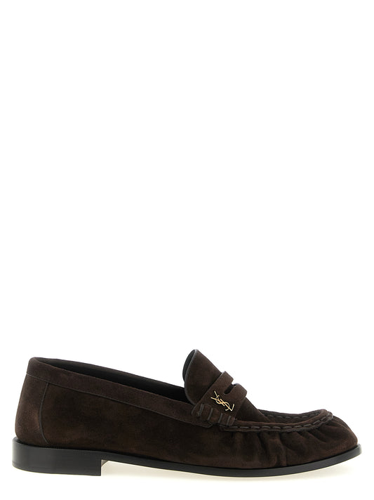 Ruskeat vasikannahkaiset slip-on-loaferit