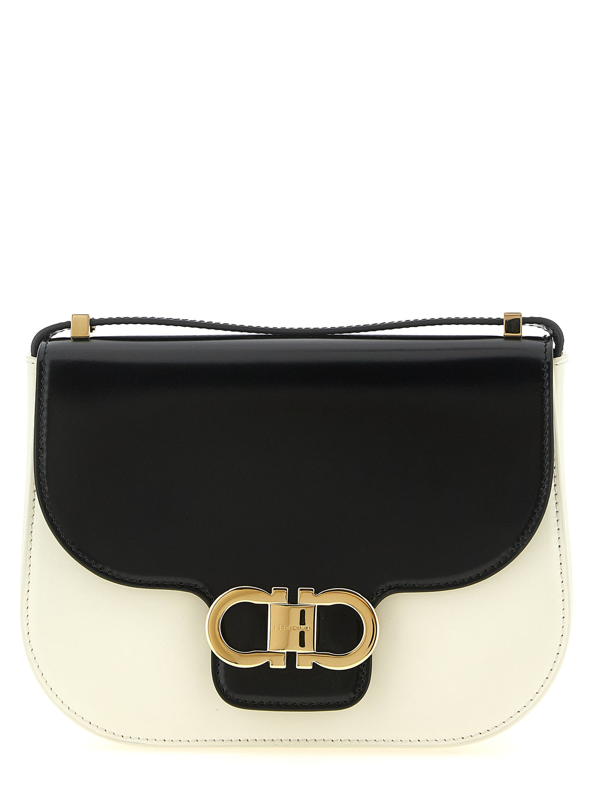 Bicolor Calfskin Crossbody Bag