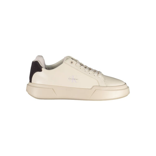 White Polyurethane Women's Sneaker