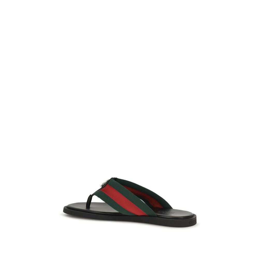 Black Polyamide Flip-Flop Sandals