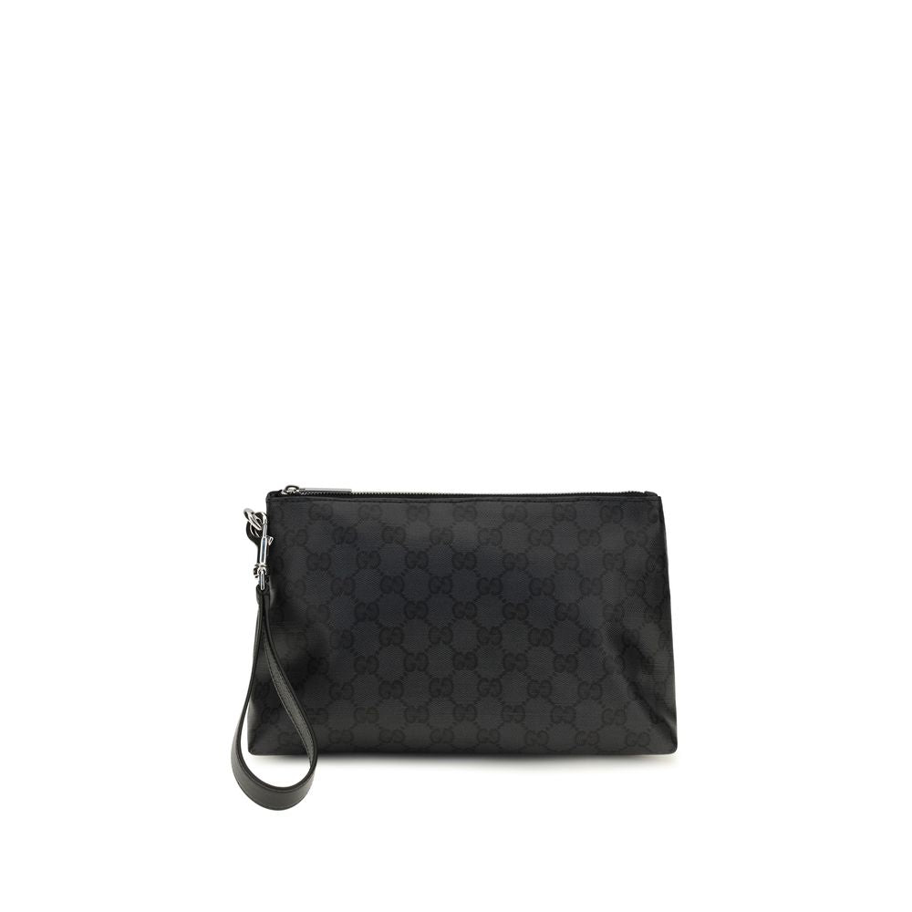 Black Cotton Clutch Bag