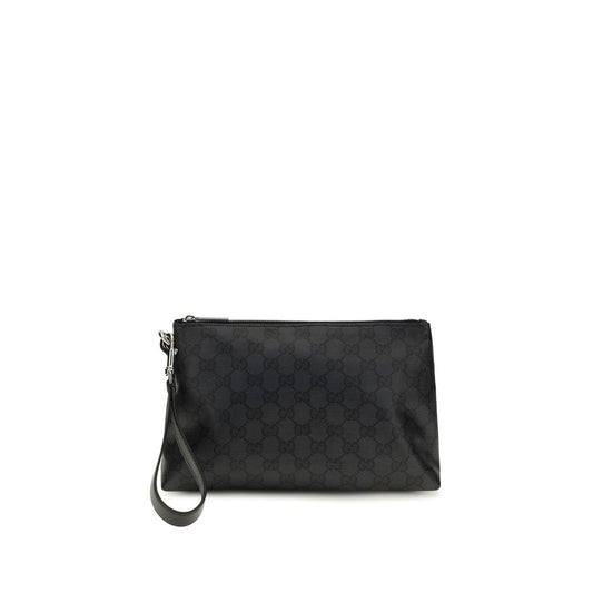 Black Cotton Clutch Bag