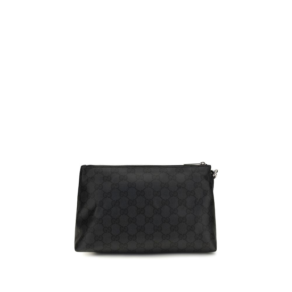 Black Cotton Clutch Bag
