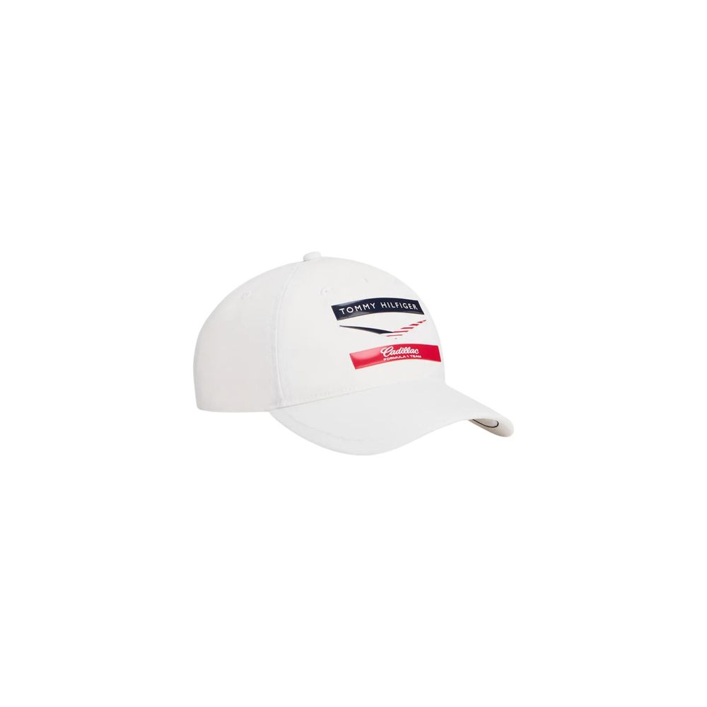 Valkoinen kierrätyspolyesterilippis (baseball-lippis)