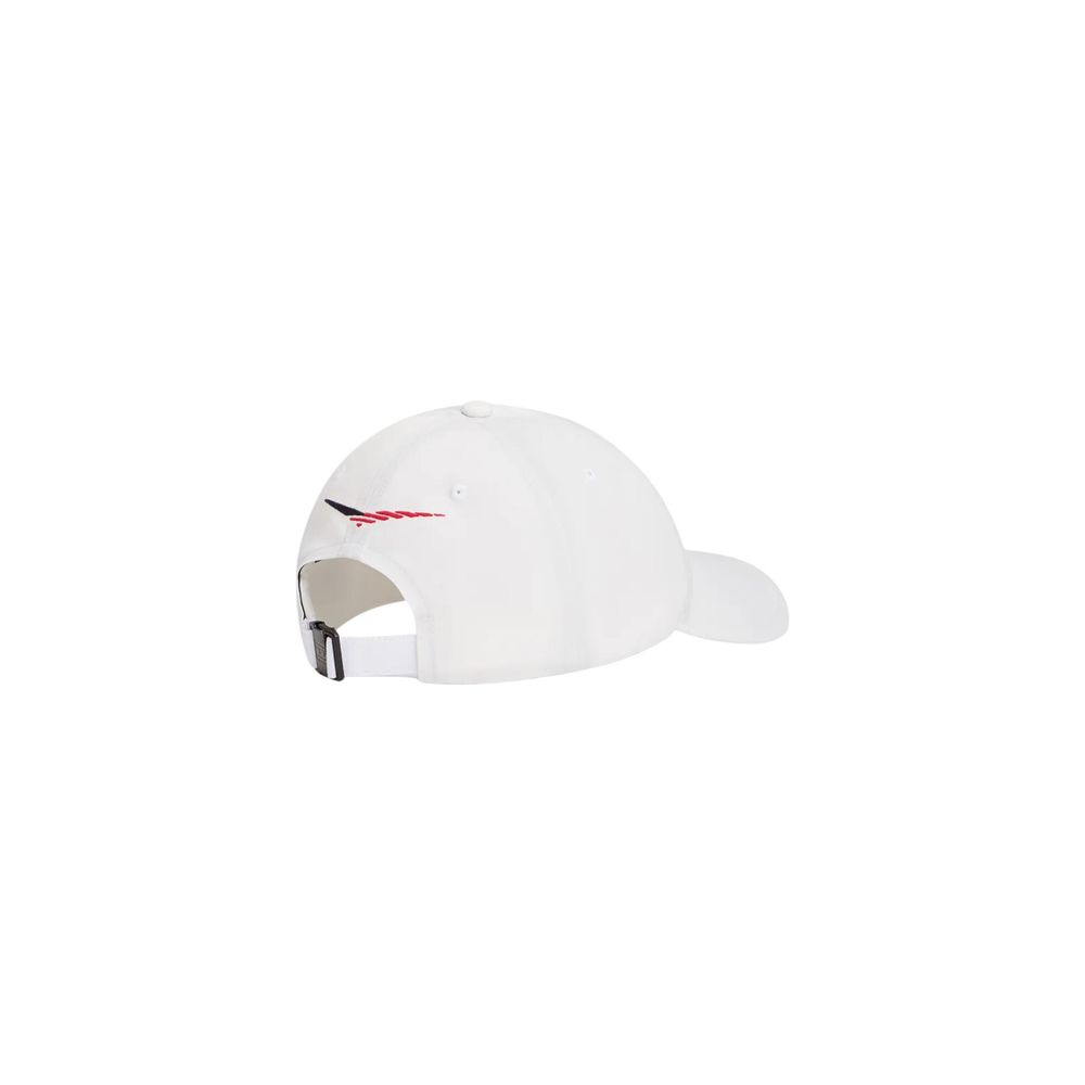 Valkoinen kierrätyspolyesterilippis (baseball-lippis)