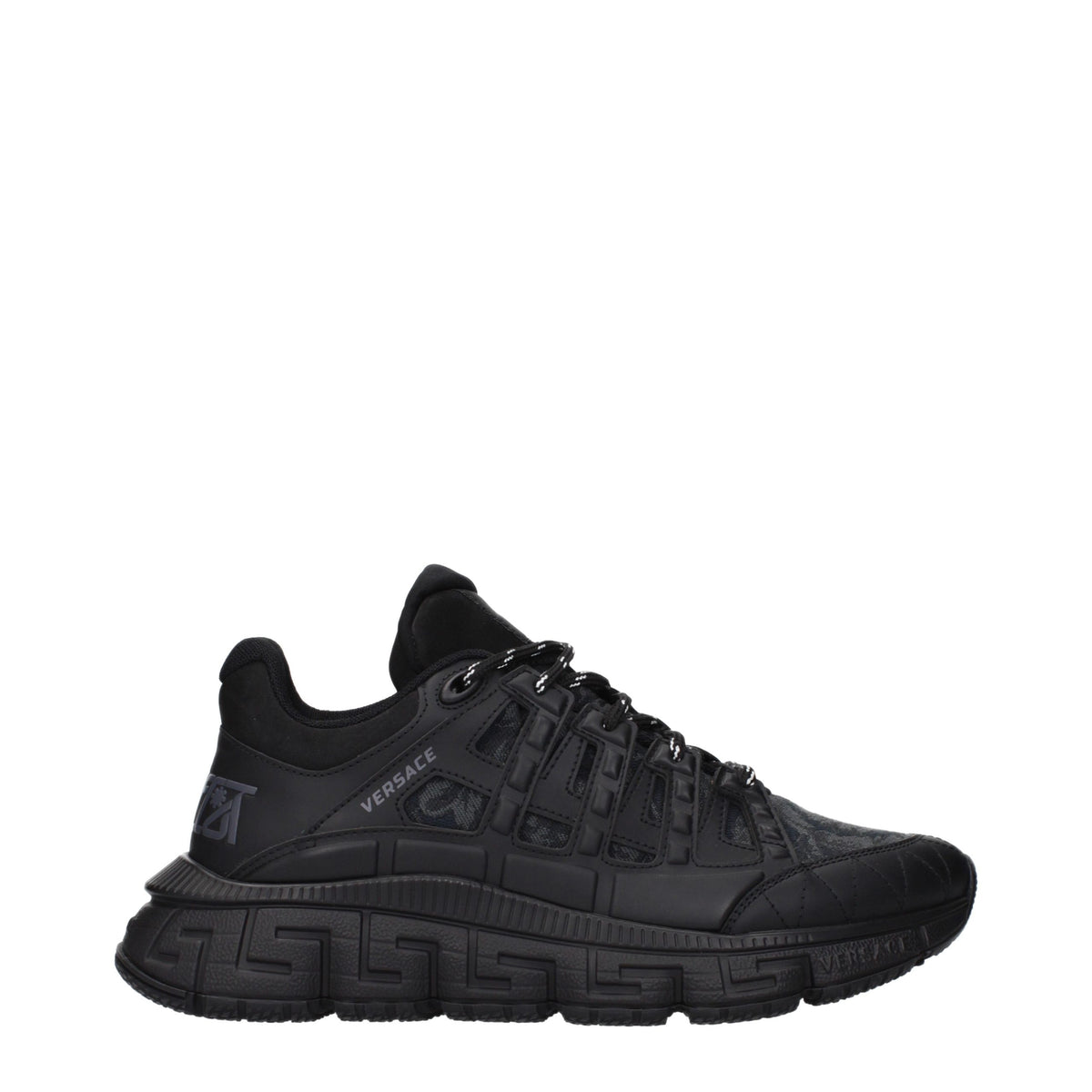 Black Fabric Athletic Sneakers