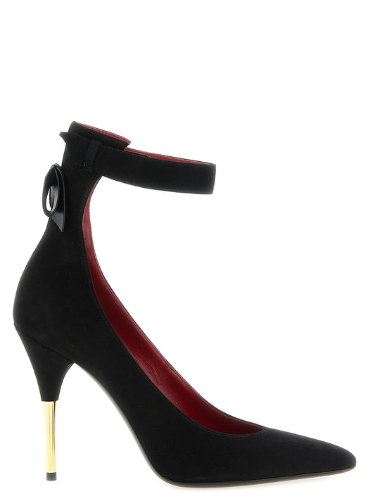 Black Goatskin High Heel Pumps