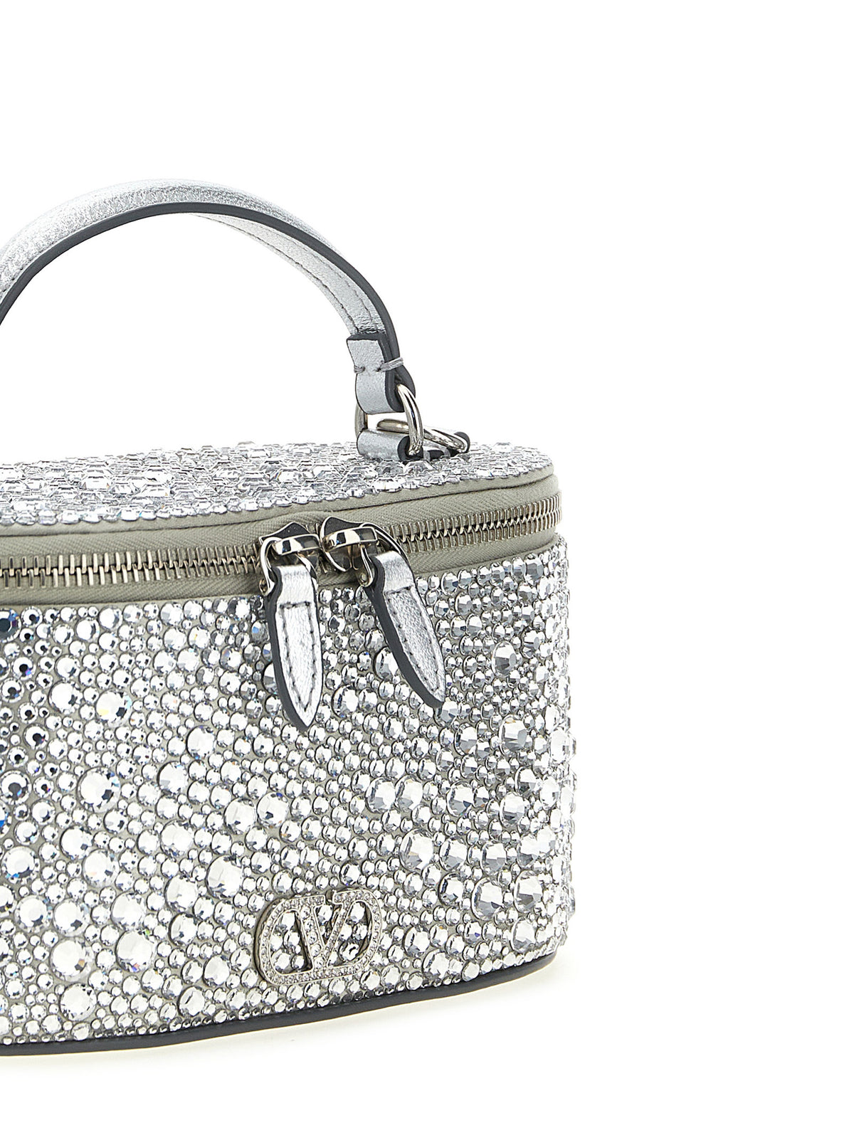 Silver Viscose Handbag