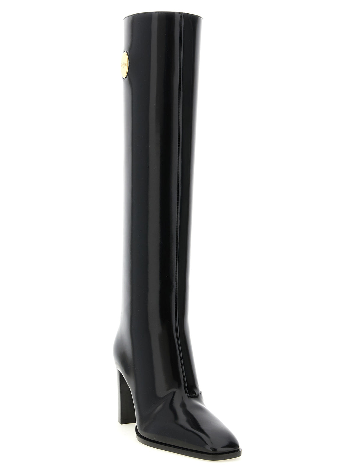 Black Calfskin Over The Knee
