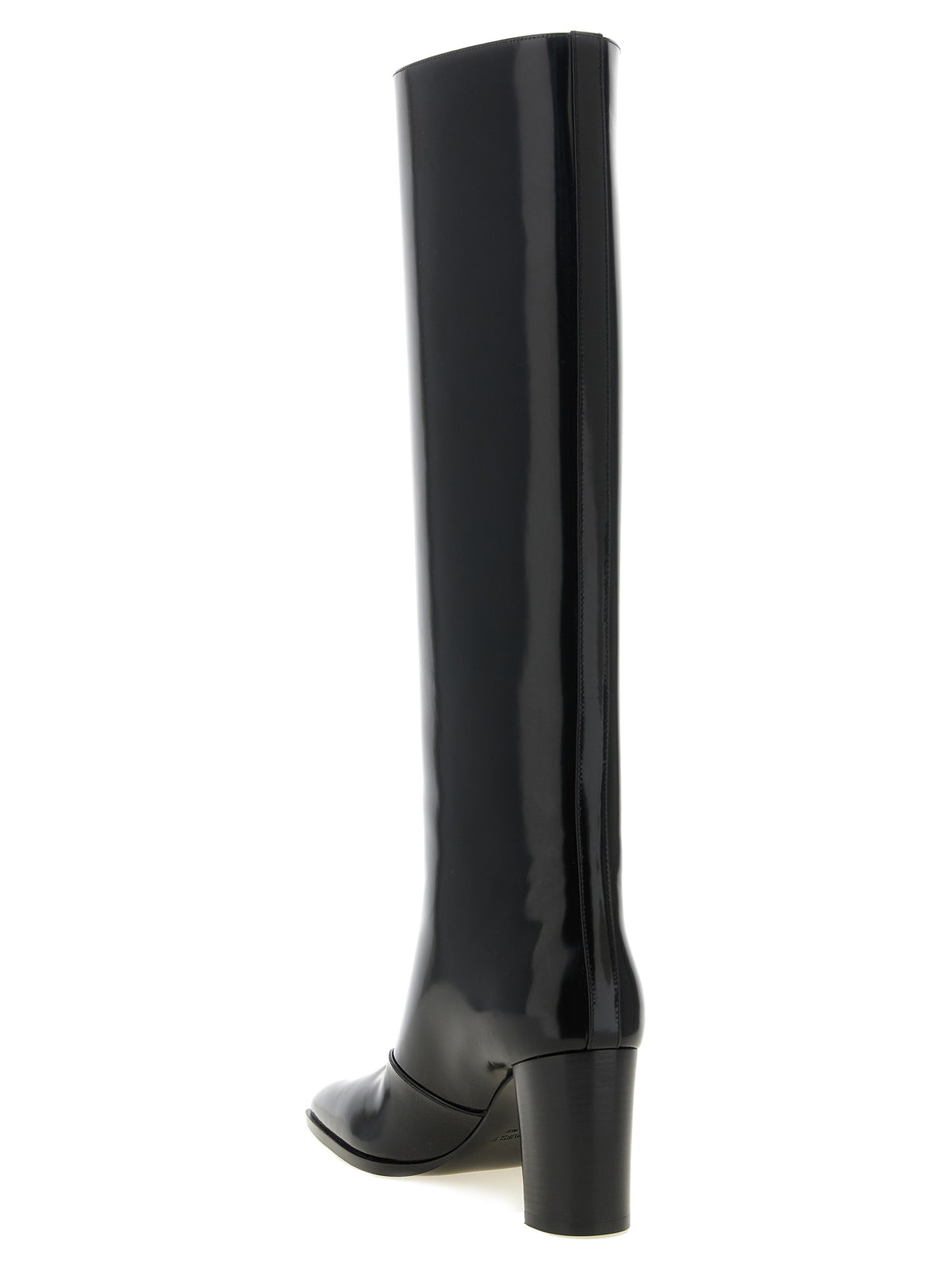 Black Calfskin Over The Knee