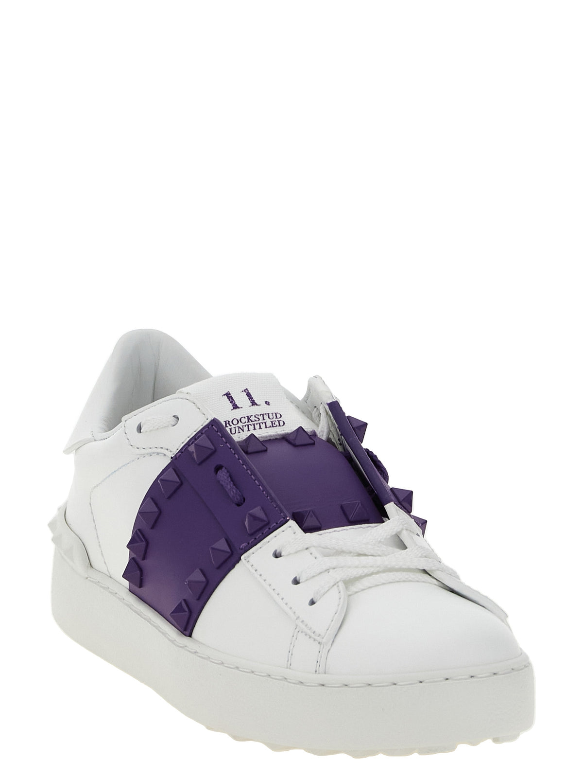 Purple Calfskin Low Top Sneakers