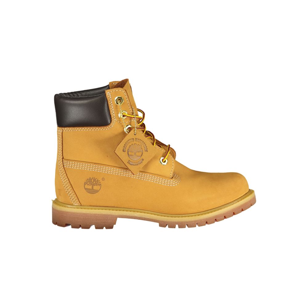 Yellow Polyester Ankle Boots