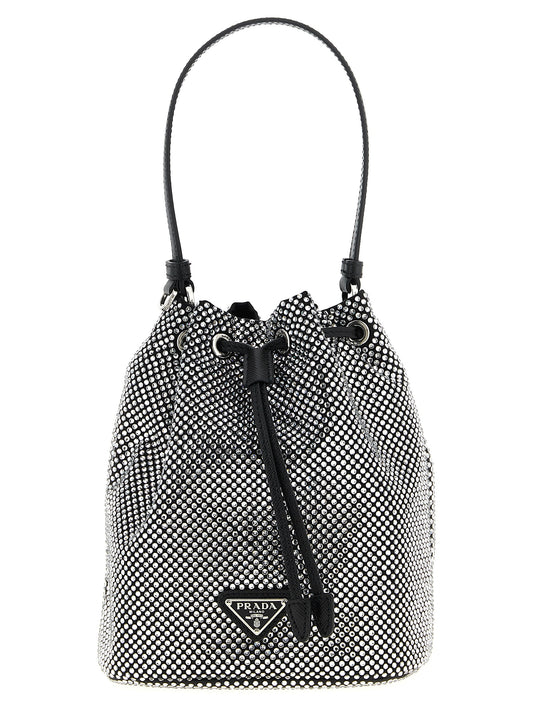 Harmaa viskoosikäsilaukku