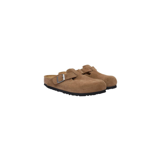 Brown Suede Leather Clogs
