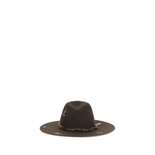 Ruskea villainen Oves Aries -fedora