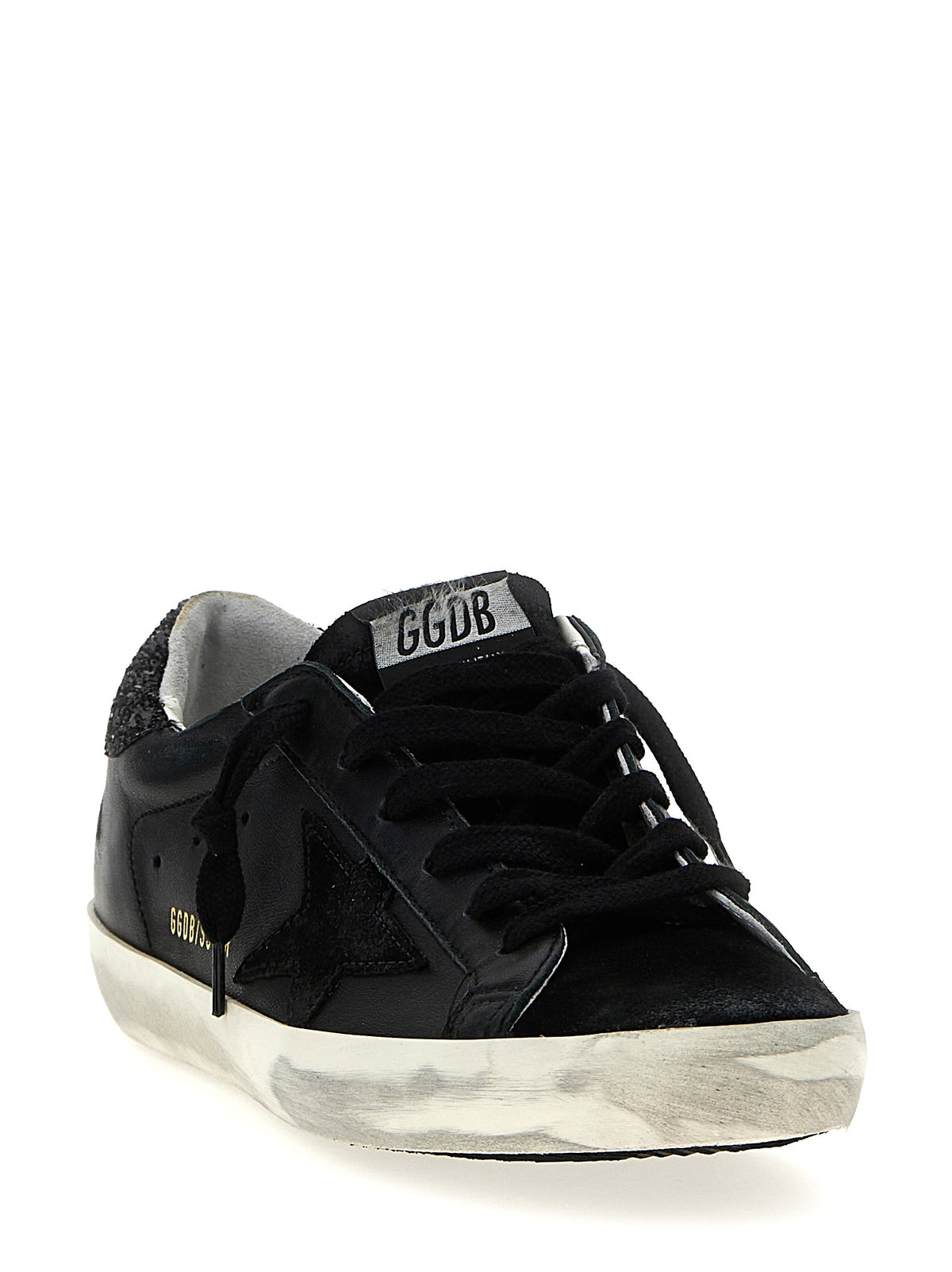 Black Leather Low Top Sneakers