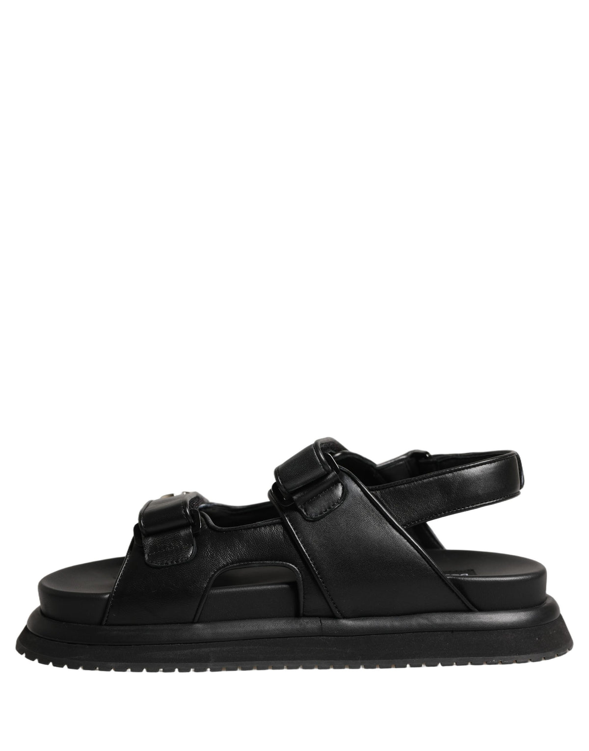Black DG Logo Sandals Flats Slippers Shoes