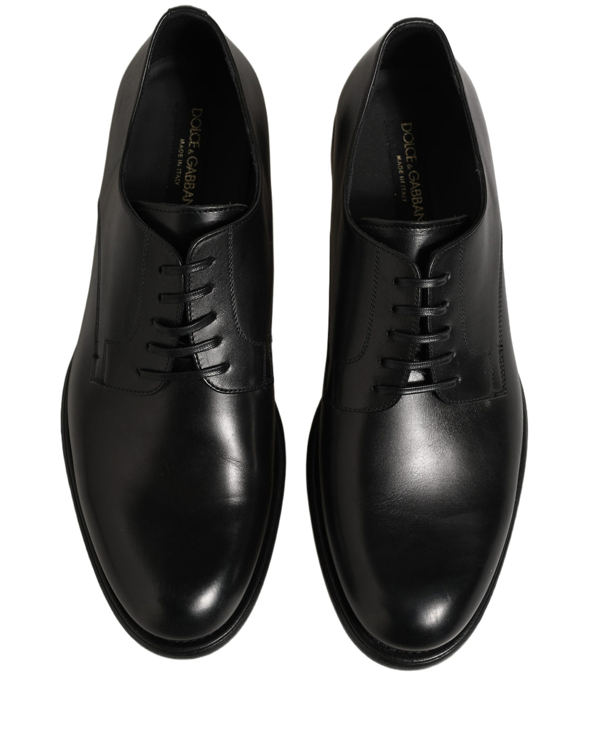 Black Calfskin Leather Derby Men Dress Shoes