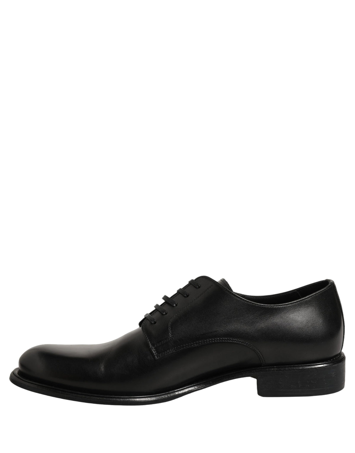 Black Calfskin Leather Derby Men Dress Shoes
