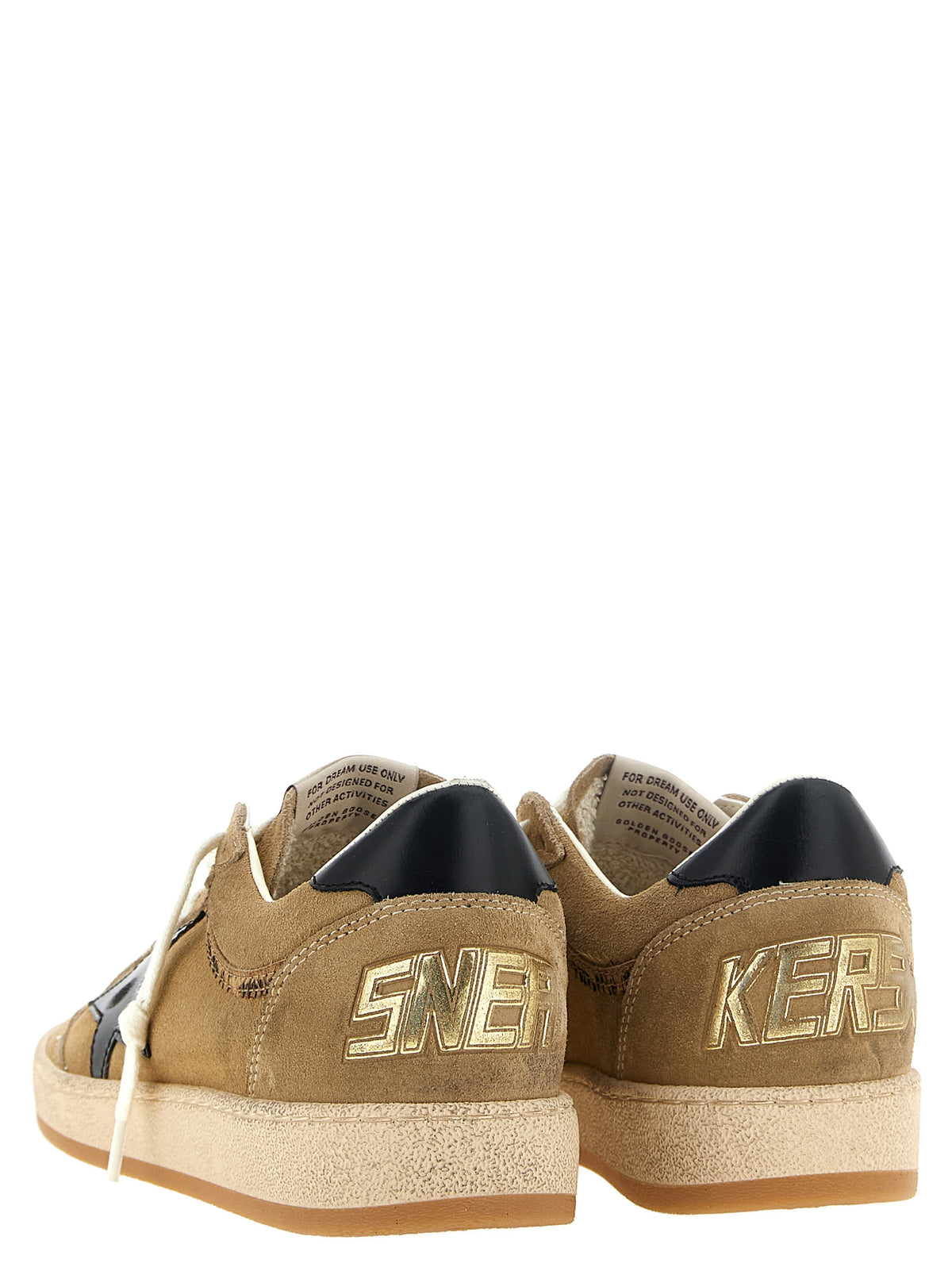 Beige Cowhide Low Top Sneakers