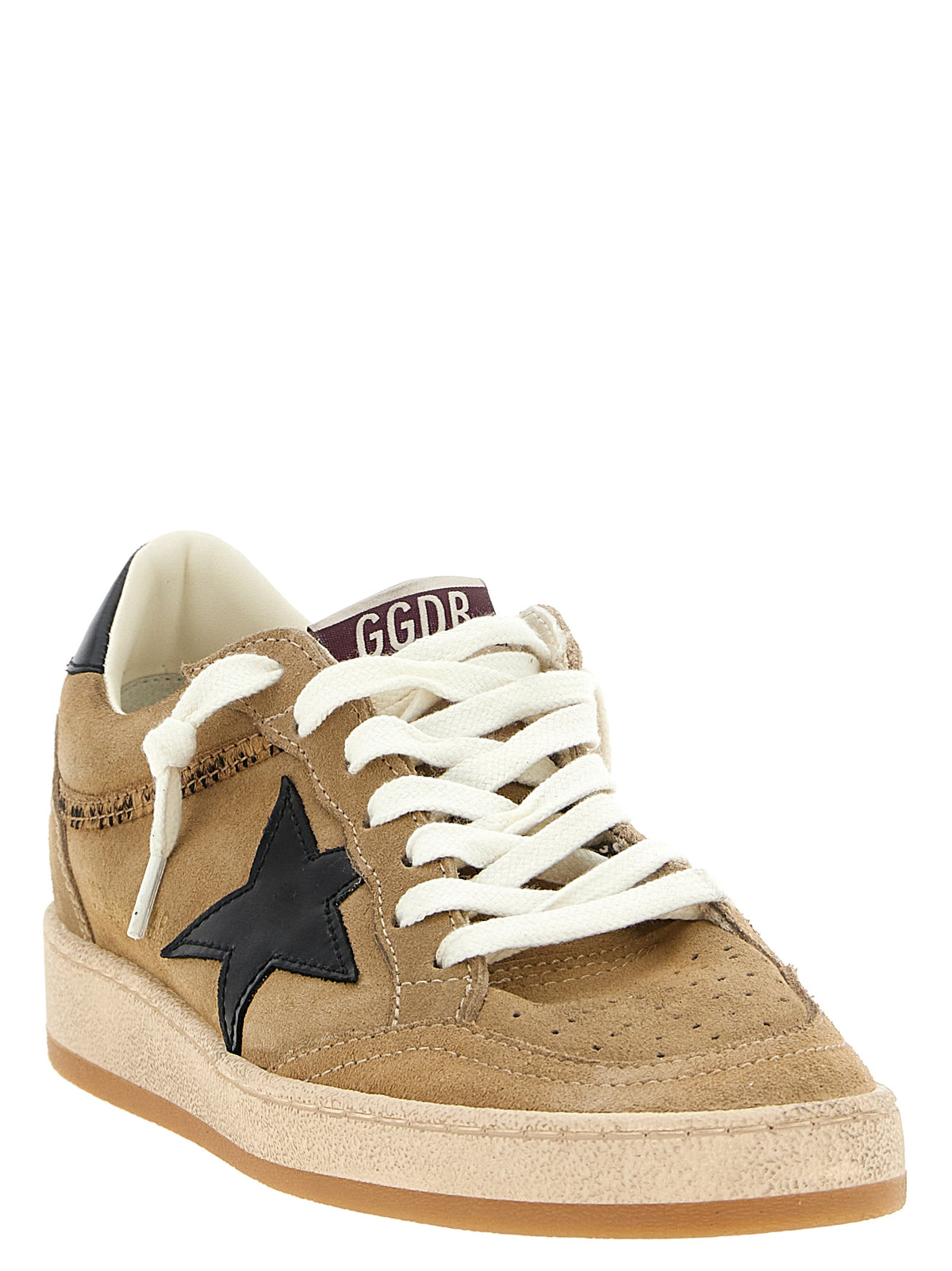 Beige Cowhide Low Top Sneakers
