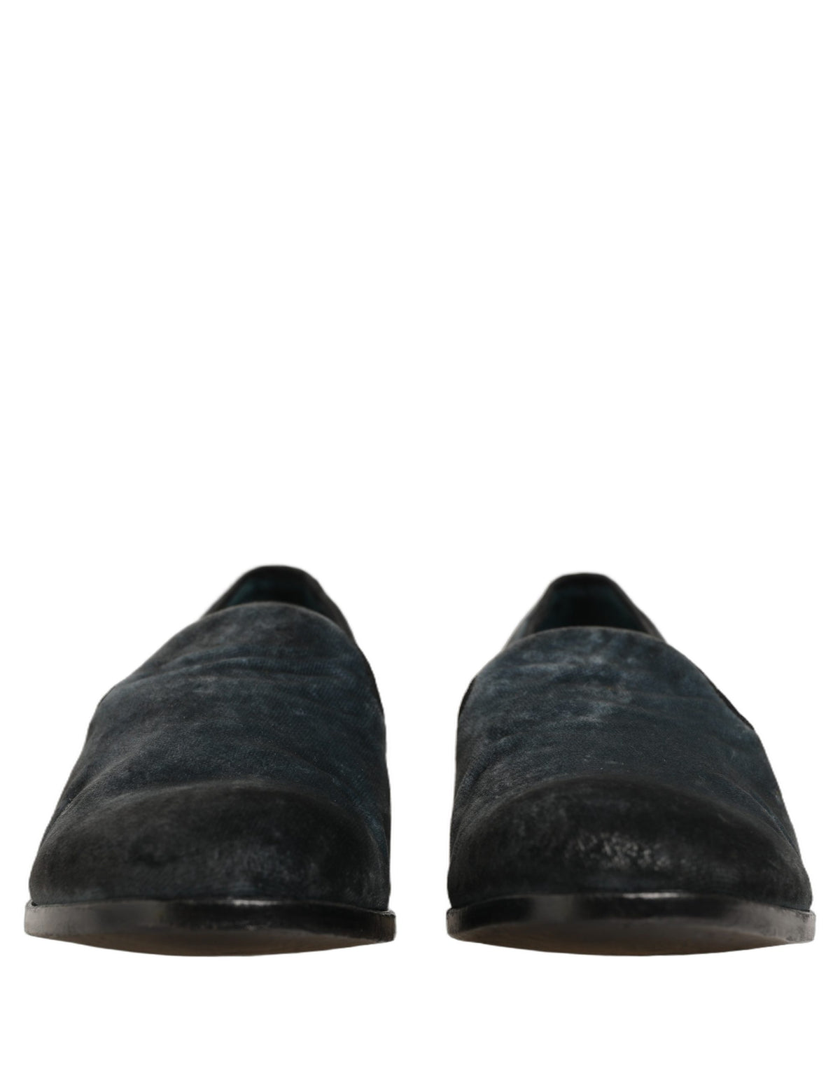 Blue Suede Slip On Men Slippers Loafers Shoes