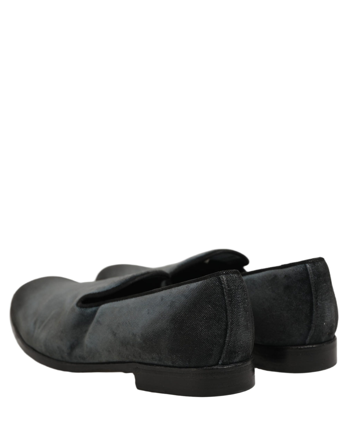 Blue Suede Slip On Men Slippers Loafers Shoes