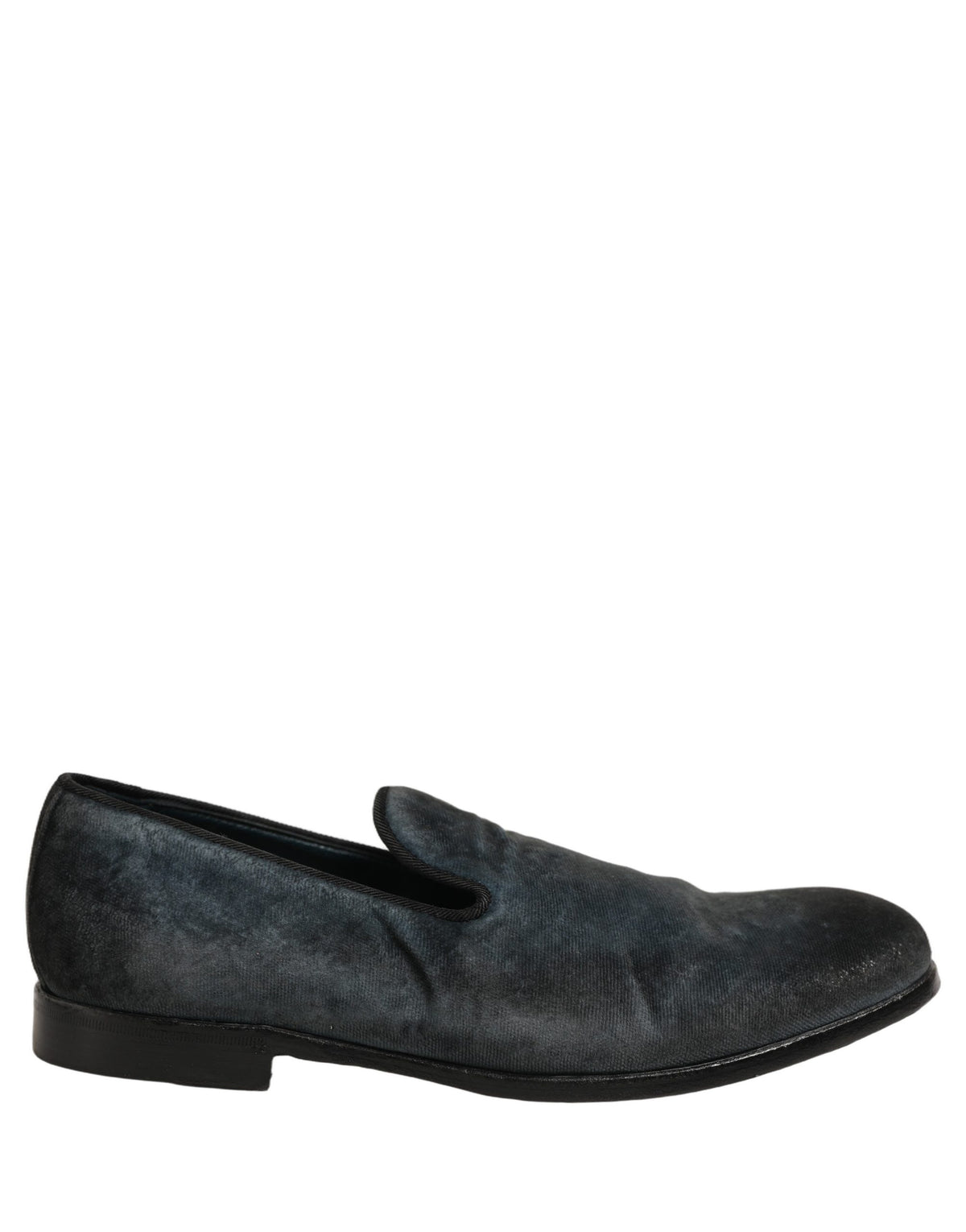 Blue Suede Slip On Men Slippers Loafers Shoes